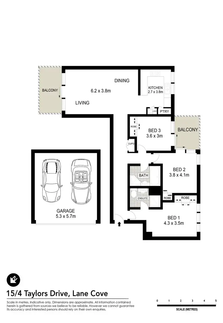 Floorplan of Homely apartment listing, 15/4 Taylors Drive, Lane Cove NSW 2066