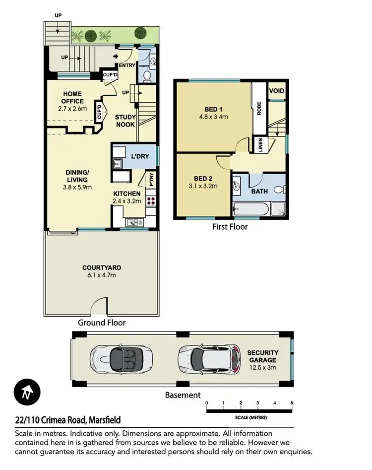 Floorplan of Homely townhouse listing, 22/110 Crimea Road, Marsfield NSW 2122