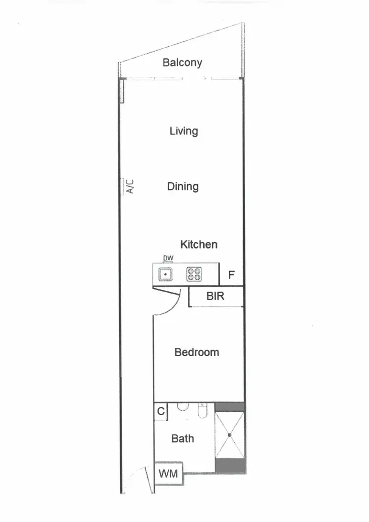 Floorplan of Homely apartment listing, 321/673 La Trobe Street, Docklands VIC 3008