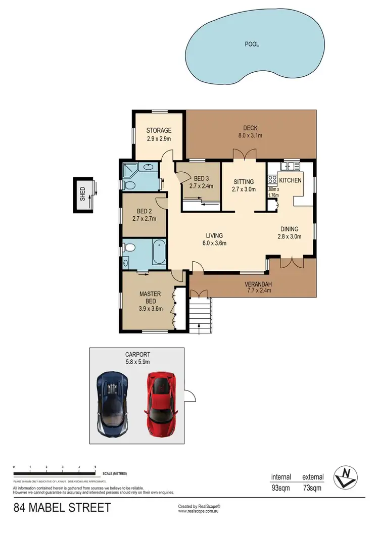 Floorplan of Homely house listing, 84 Mabel Street, Oxley QLD 4075