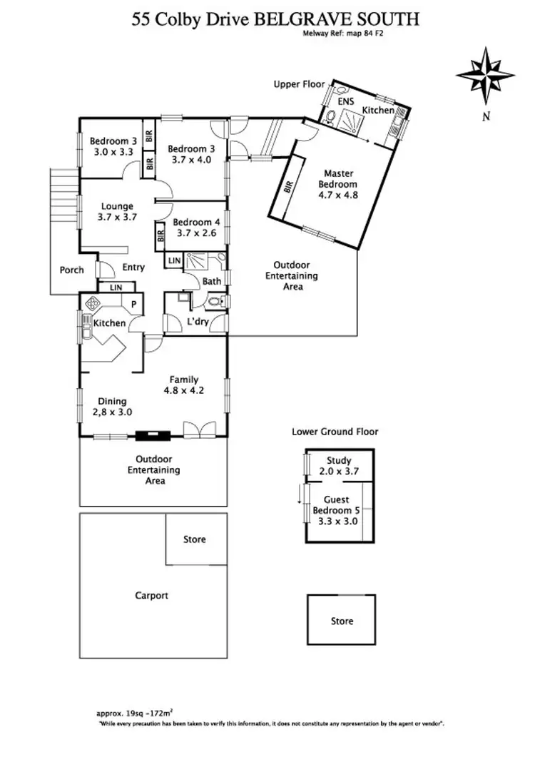 Floorplan of Homely house listing, 55 Colby Drive, Belgrave Heights VIC 3160