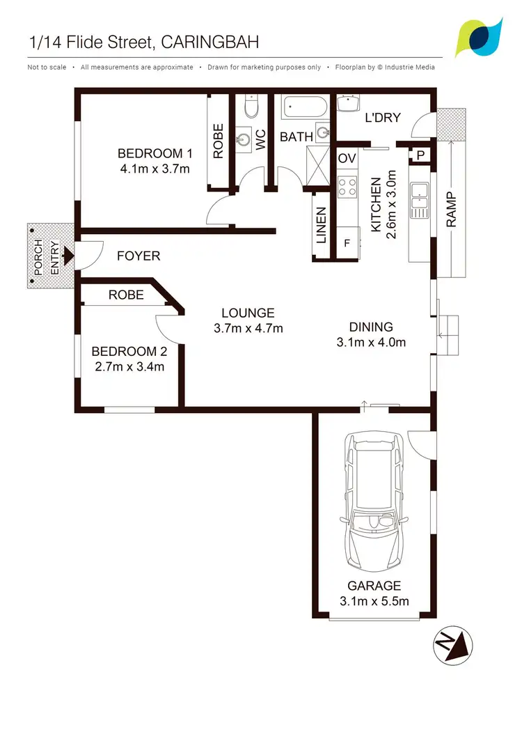 Floorplan of Homely villa listing, 1/14 Flide Street, Caringbah NSW 2229