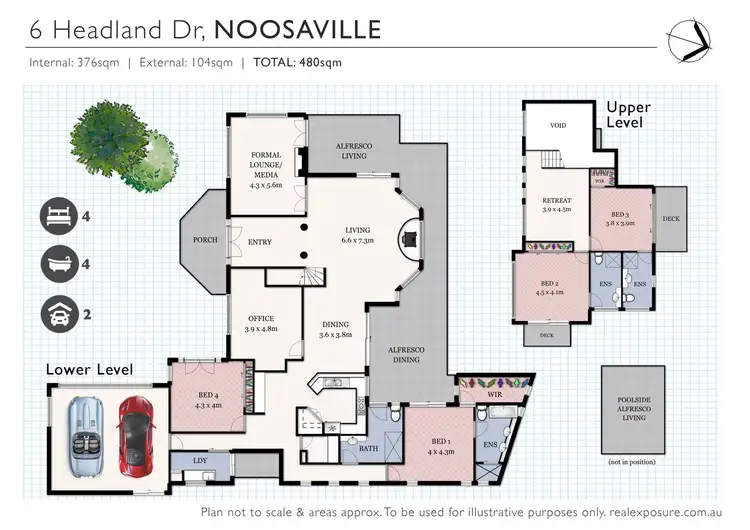Floorplan of Homely house listing, 6 Headland Drive, Noosaville QLD 4566