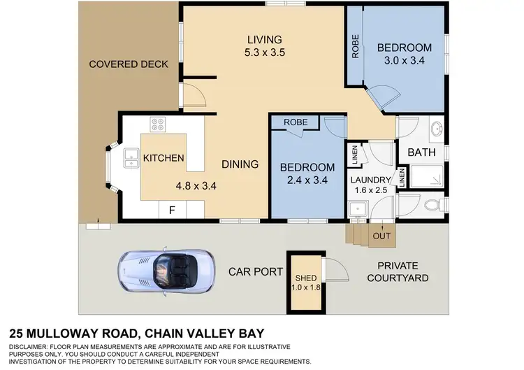 Floorplan of Homely villa listing, 131/25 Mulloway Road, Chain Valley Bay NSW 2259