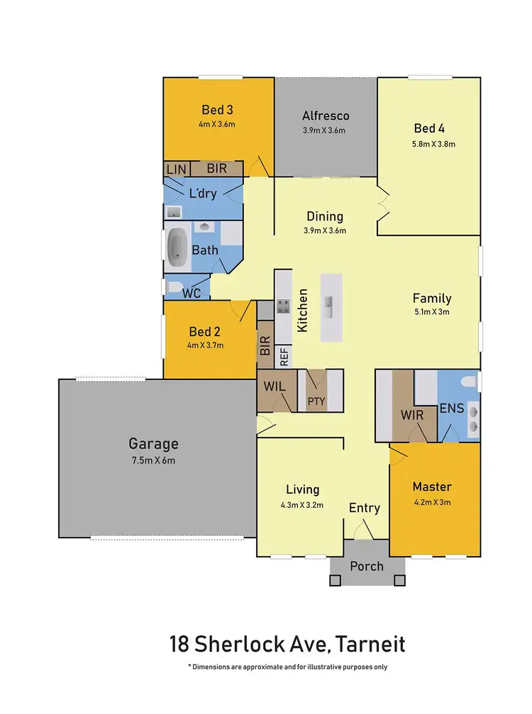 Floorplan of Homely house listing, 18 Sherlock Avenue, Tarneit VIC 3029