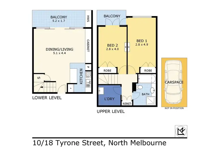 Floorplan of Homely apartment listing, 10/18 Tyrone Street, North Melbourne VIC 3051