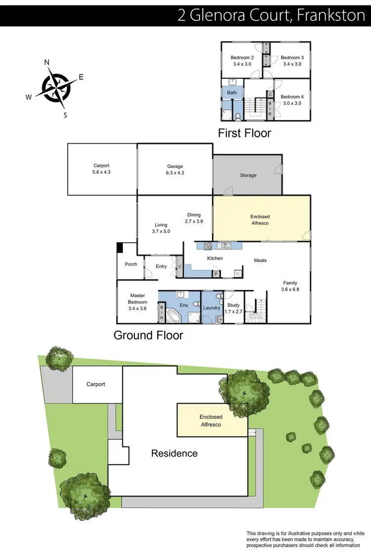 Floorplan of Homely house listing, 2 Glenora Court, Frankston VIC 3199