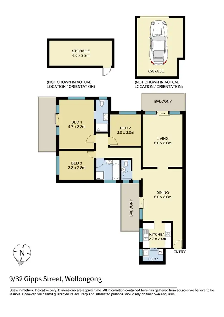 Floorplan of Homely apartment listing, 9/32 Gipps Street, Wollongong NSW 2500