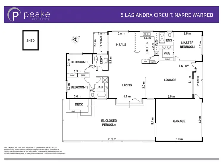 Floorplan of Homely house listing, 5 Lasiandra Circuit, Narre Warren VIC 3805