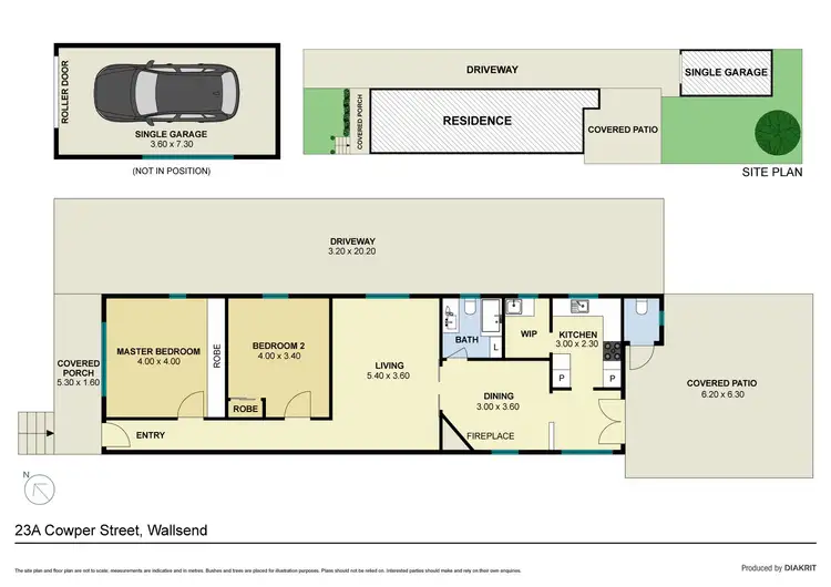 Floorplan of Homely house listing, 23A Cowper Street, Wallsend NSW 2287