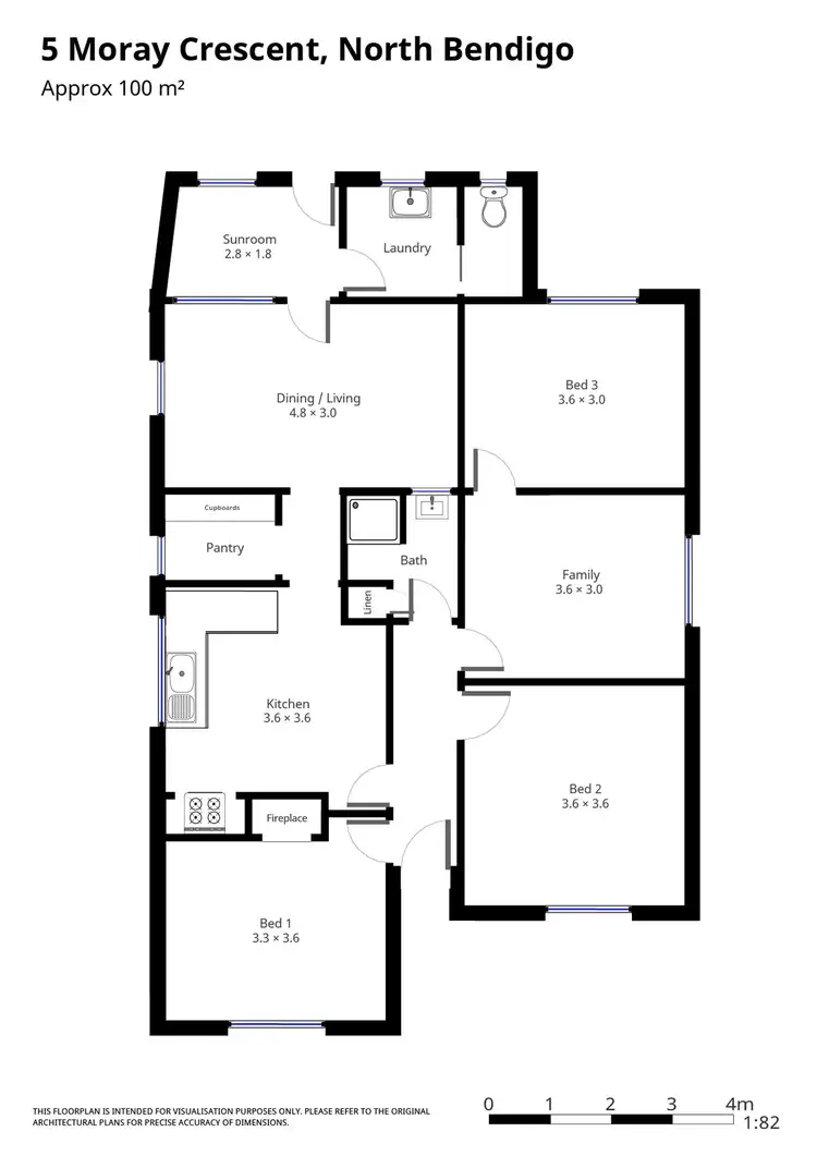 Floorplan of Homely house listing, 5 Moray crescent, North Bendigo VIC 3550