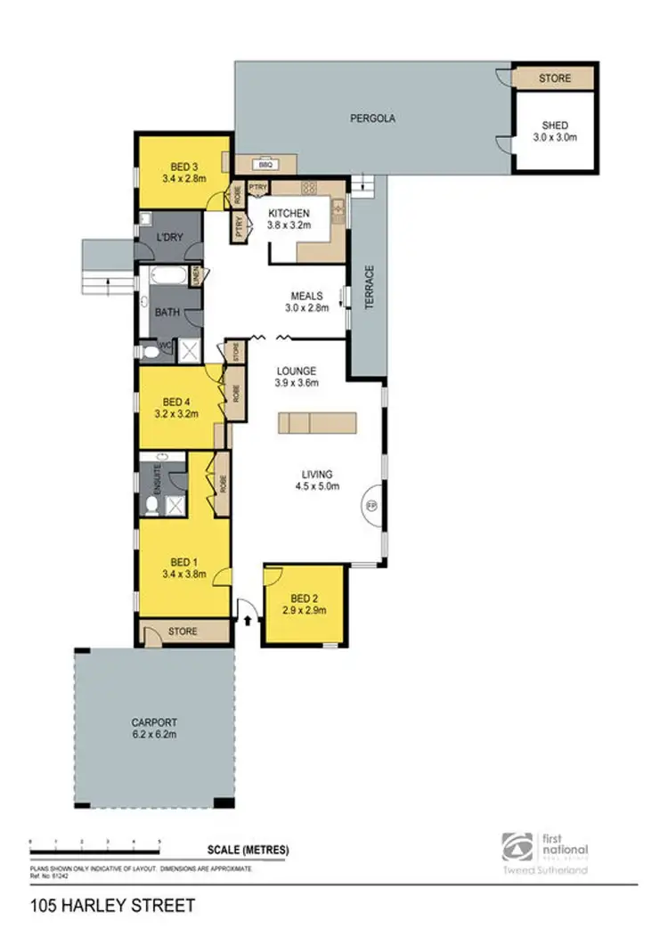 Floorplan of Homely house listing, 105 Harley Street, Strathdale VIC 3550