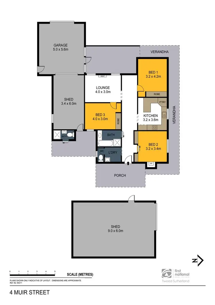 Floorplan of Homely house listing, 4 Muir Street, Kangaroo Flat VIC 3555