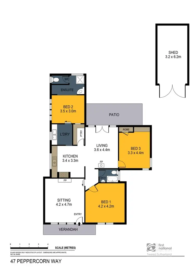 Floorplan of Homely house listing, 47 Peppercorn Way, Serpentine VIC 3517