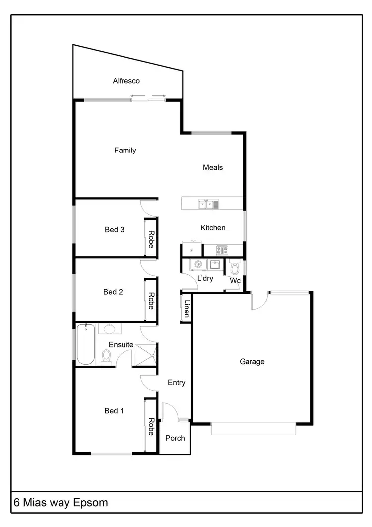 Floorplan of Homely house listing, 6 Mias Way, Epsom VIC 3551