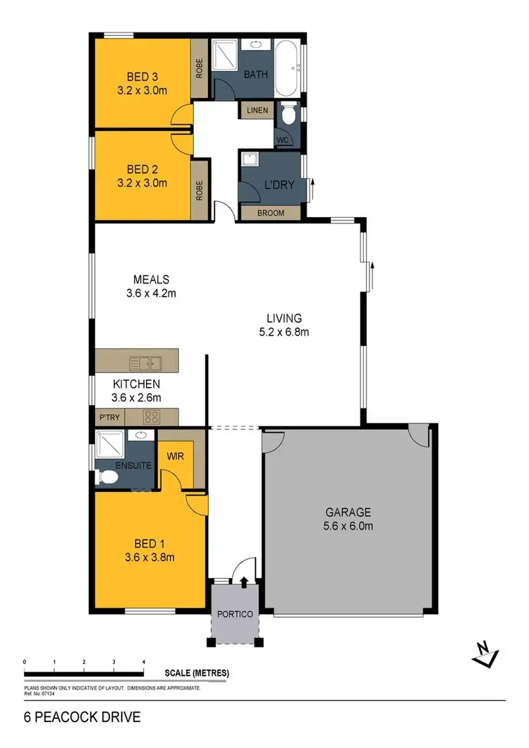 Floorplan of Homely house listing, 6 Peacock Drive, Epsom VIC 3551
