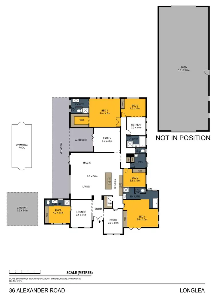 Floorplan of Homely house listing, 36 Alexander Road, Longlea VIC 3551
