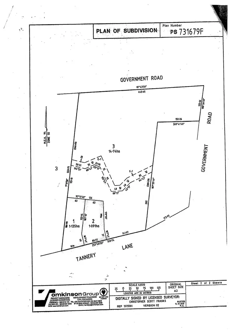 Floorplan of Homely land listing, Lot 2/319 Tannery Lane, Mandurang VIC 3551