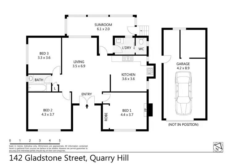 Floorplan of Homely house listing, 142 Gladstone Street, Quarry Hill VIC 3550
