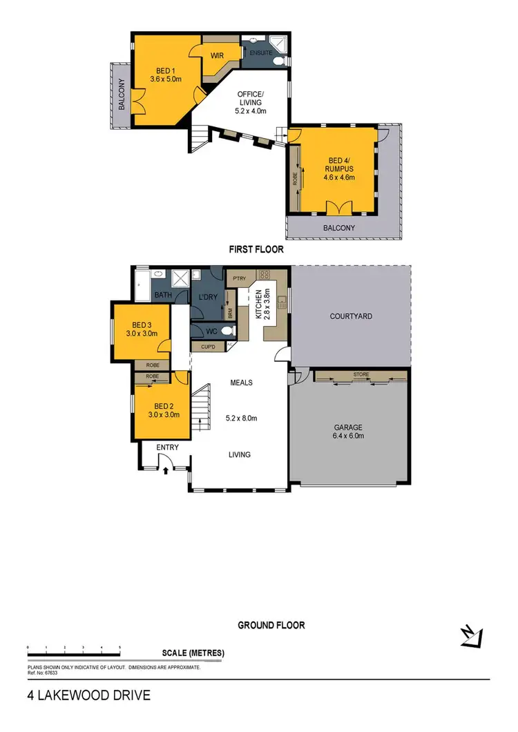 Floorplan of Homely house listing, 4 Lakewood Drive, Kennington VIC 3550