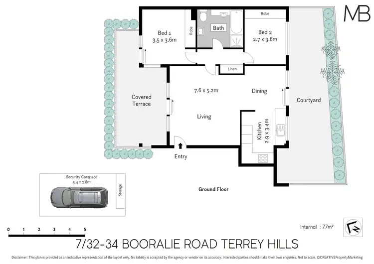 Floorplan of Homely unit listing, 7/32-34 Booralie Road, Terrey Hills NSW 2084