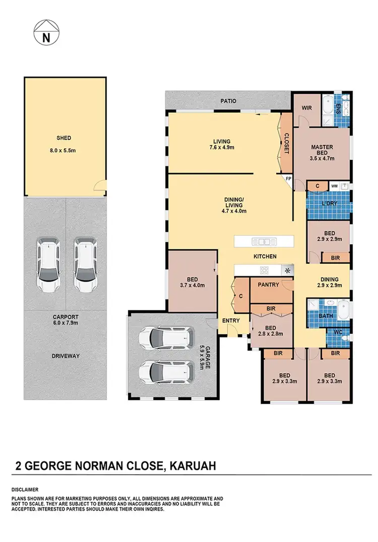 Floorplan of Homely house listing, 2 George Norman Close, Karuah NSW 2324