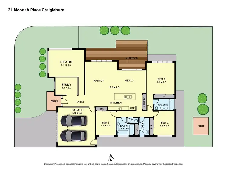 Floorplan of Homely house listing, 21 Moonah Place, Craigieburn VIC 3064