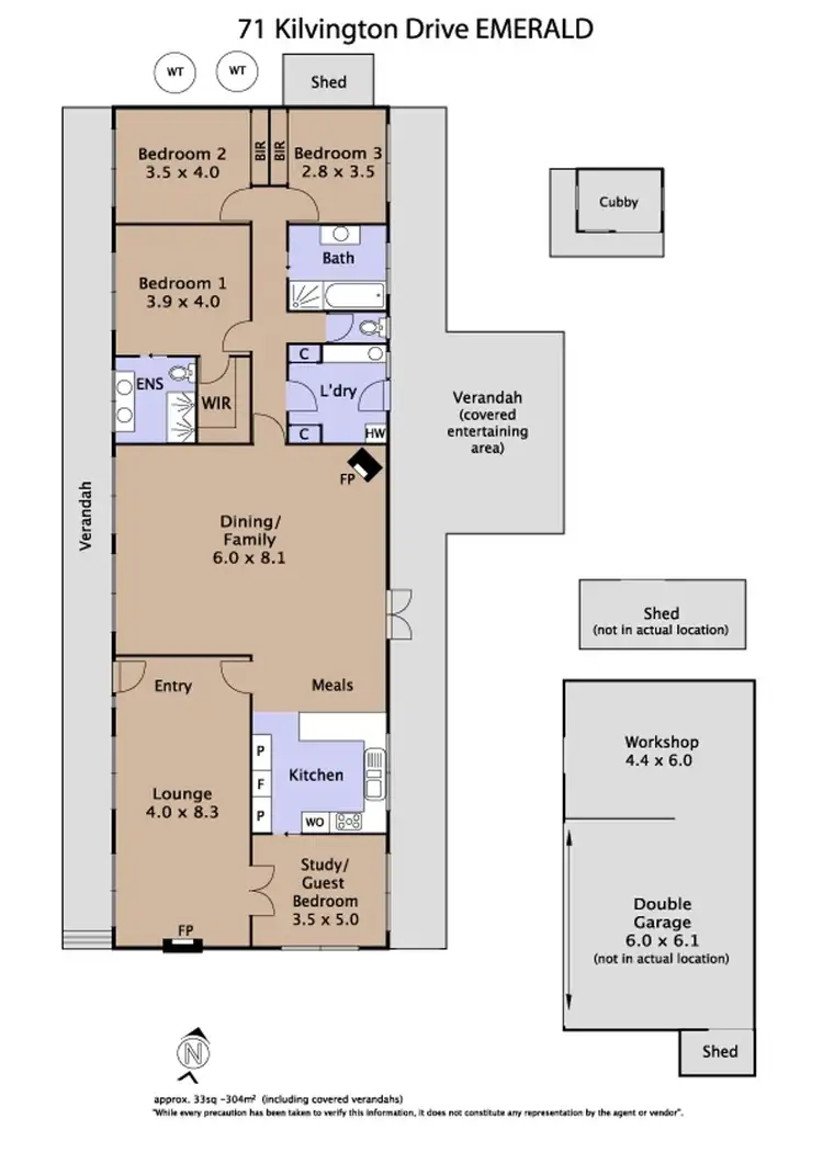 Floorplan of Homely house listing, 71 Kilvington Drive, Emerald VIC 3782
