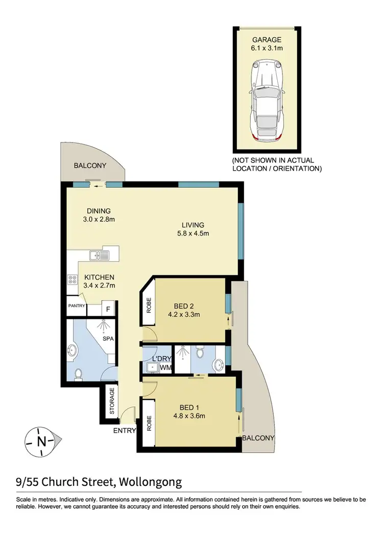 Floorplan of Homely apartment listing, 9/55 Church Street, Wollongong NSW 2500