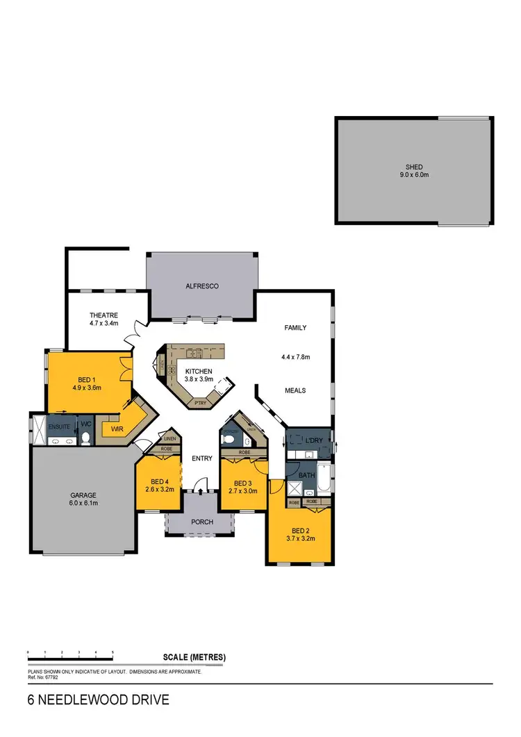Floorplan of Homely house listing, 6 Needlewood Drive, Kangaroo Flat VIC 3555