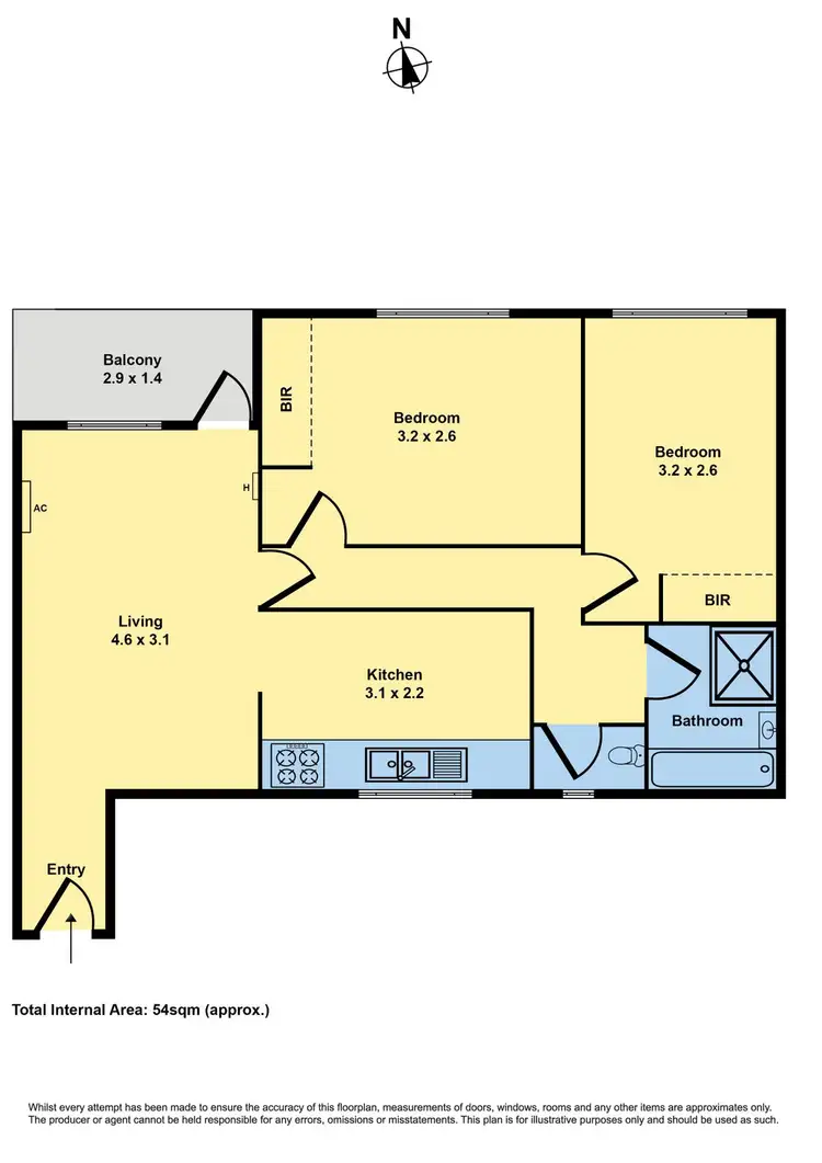 Floorplan of Homely apartment listing, 9/47 Railway Place West, Flemington VIC 3031