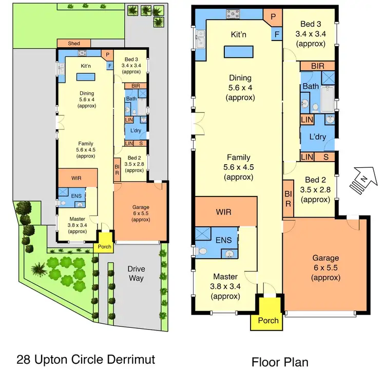 Floorplan of Homely house listing, 28 Upton Circle, Derrimut VIC 3030