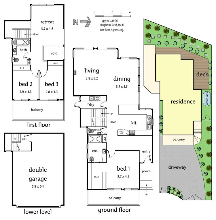 Floorplan of Homely townhouse listing, 1/5 Lincoln Avenue, Mont Albert North VIC 3129