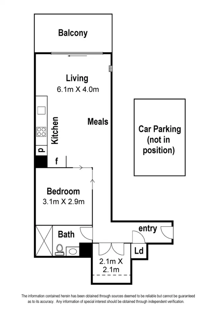 Floorplan of Homely apartment listing, 201/255 Racecourse Road, Kensington VIC 3031