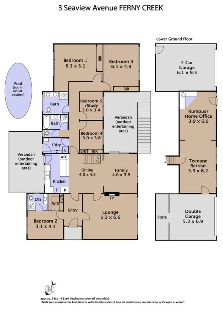 Floorplan of Homely house listing, 3 Seaview Avenue, Ferny Creek VIC 3786
