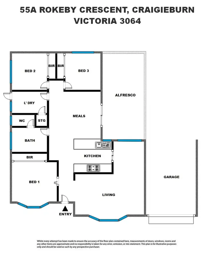 Floorplan of Homely house listing, 55A Rokeby Crescent, Craigieburn VIC 3064