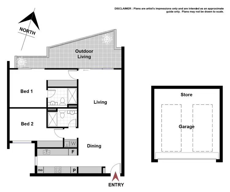 Floorplan of Homely unit listing, 64/18 Austin Street, Griffith ACT 2603