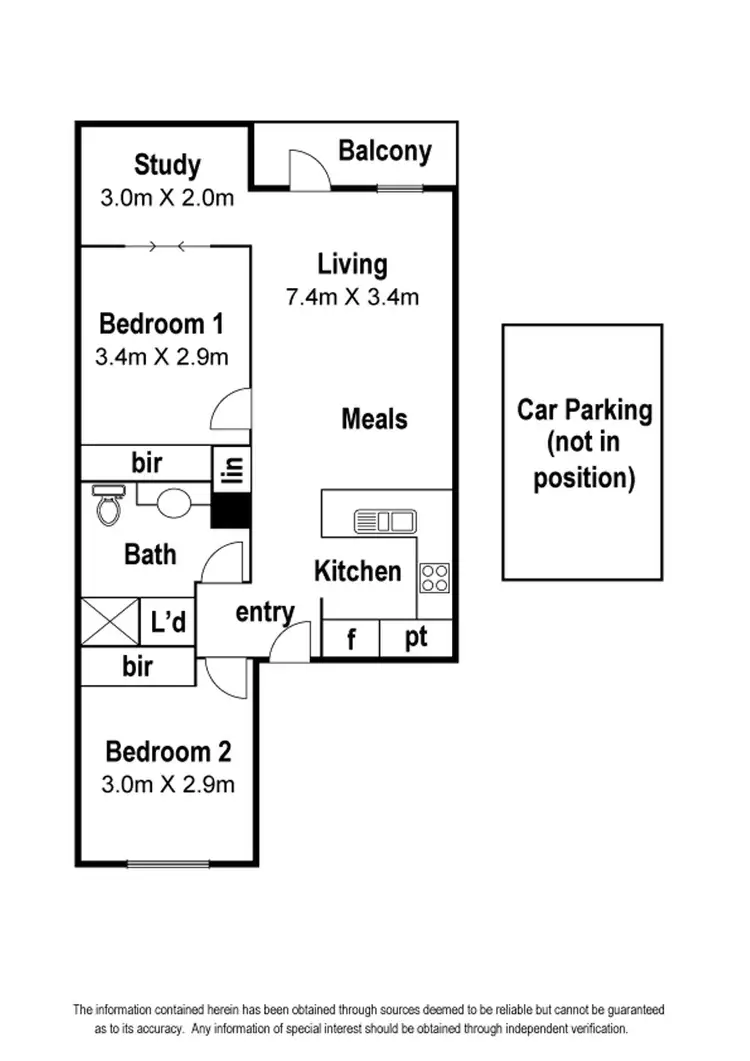 Floorplan of Homely apartment listing, 7/50 Henry Street, Kensington VIC 3031