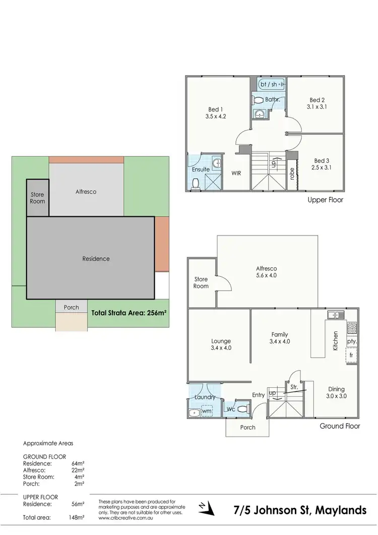 Floorplan of Homely townhouse listing, 7/5 Johnson Road, Maylands WA 6051