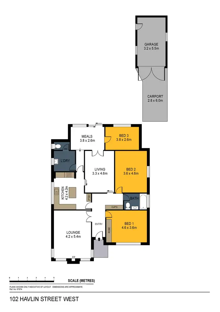 Floorplan of Homely house listing, 102 Havlin Street West, Quarry Hill VIC 3550