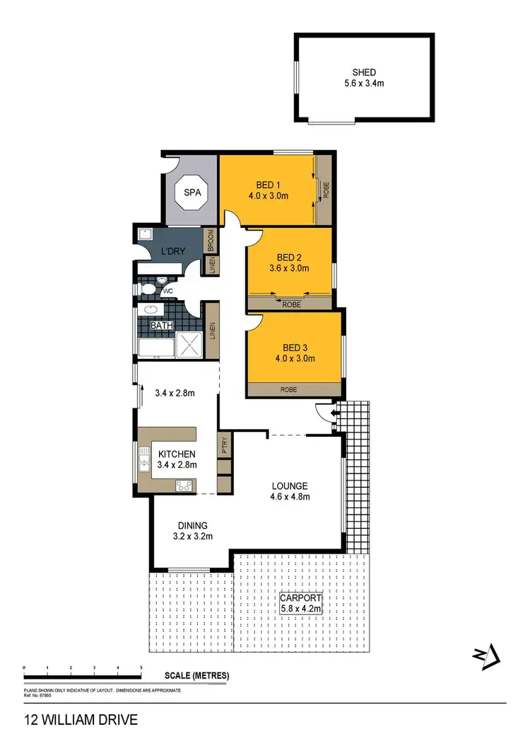 Floorplan of Homely house listing, 12 William Drive, Kangaroo Flat VIC 3555