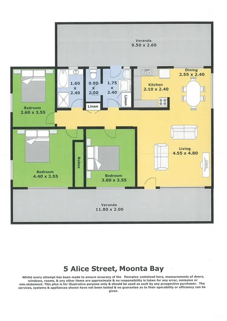 Floorplan of Homely house listing, 5 Alice Street, Moonta Bay SA 5558