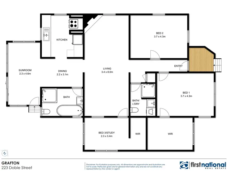 Floorplan of Homely house listing, 223 Dobie Street, Grafton NSW 2460