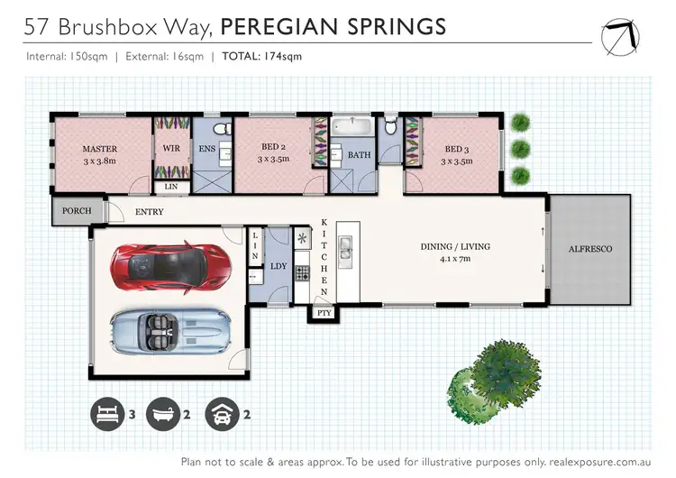Floorplan of Homely house listing, 57 Brushbox Way, Peregian Springs QLD 4573