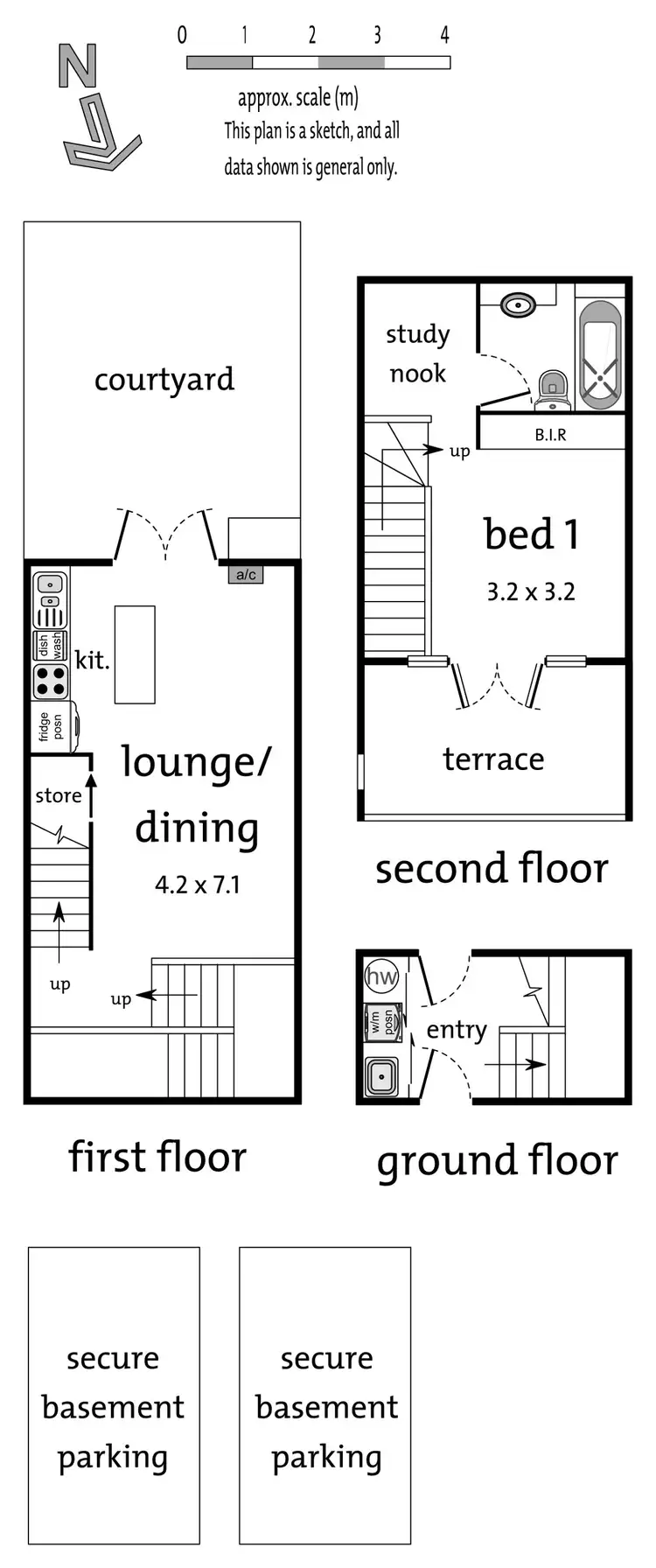 Floorplan of Homely townhouse listing, 9/26-36 High Street, Northcote VIC 3070