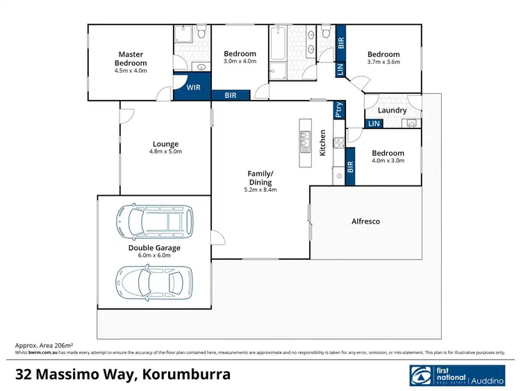 Floorplan of Homely house listing, 32 Massimo Way, Korumburra VIC 3950
