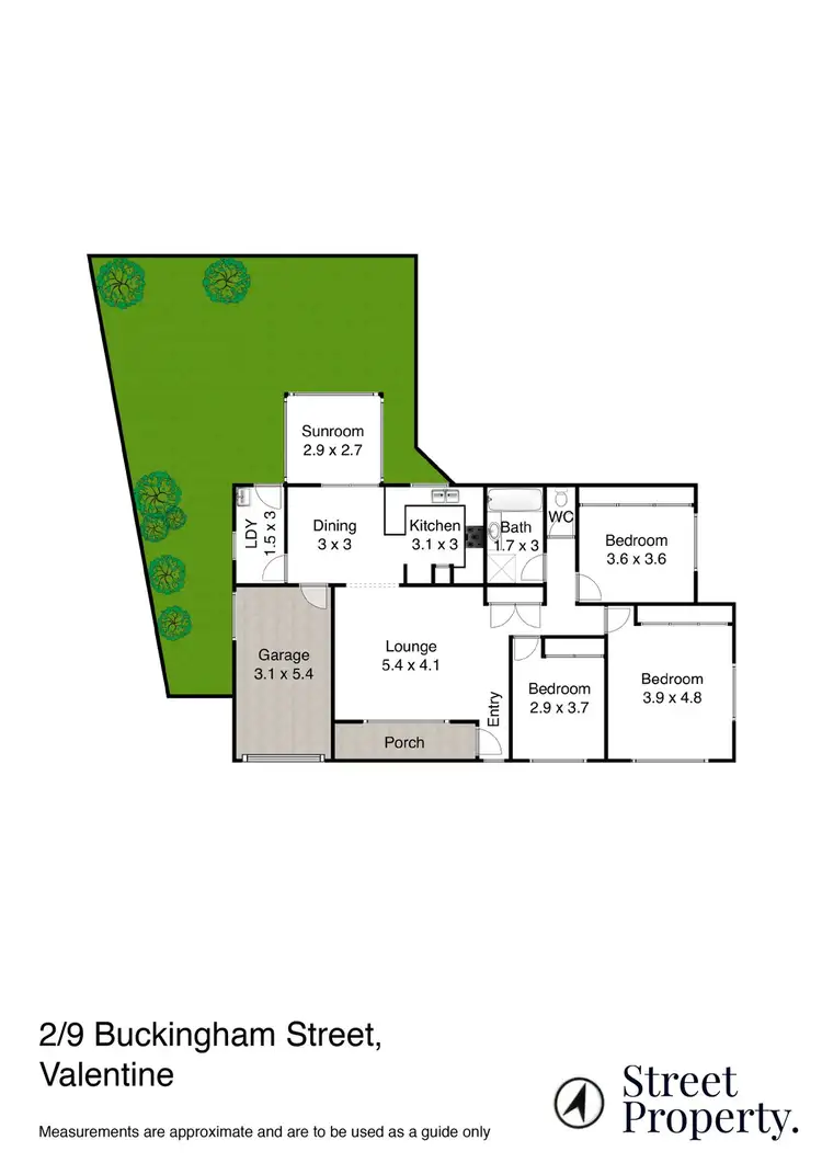 Floorplan of Homely villa listing, 2/9 Buckingham Street, Valentine NSW 2280