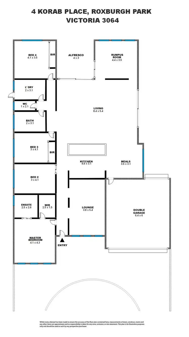 Floorplan of Homely house listing, 4 Korab Place, Roxburgh Park VIC 3064