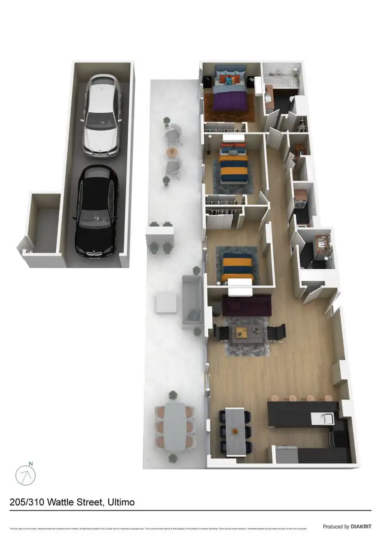 Floorplan of Homely apartment listing, 205/310 Wattle Street, Ultimo NSW 2007