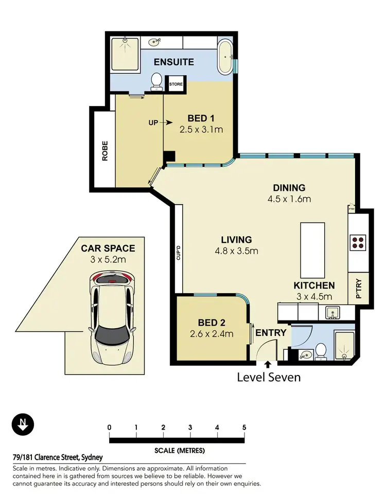 Floorplan of Homely apartment listing, 79/181 Clarence Street, Sydney NSW 2000